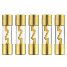 10 MK Audio 100 Amp Inline Glass AGU Fuses Gold Plated Inline Glass