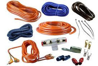 Absolute KIT4OR Complete PRO Marine Auto Car RV 4 Gauge 2000 Watts Amplifier Complete Installation Amp Kit Power Wiring with Orange Accent Color Scheme