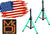 2 MR DJ SS850LED Universal Color-Changing Stand LED Speaker Stand Tripod Remote Control