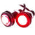 Heise HE-SALR Red Accent Light with Silver Frame - .75 Inch, 3 Watt