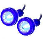 Heise HE-SALB Blue Accent Light with Silver Frame - .75 Inch, 3 Watt