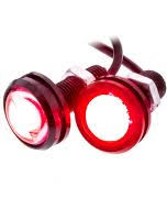 Heise HE-BALR Red Accent Light with Black Frame - .75 Inch, 3 Watt