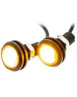 Heise HE-BALY Yellow Accent Light with Black Frame - .75 Inch, 3 Watt