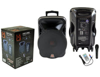 MR DJ DSP4000 15" 2 Way Portable Speaker Bluetooth FM Radio USB/SD & DSP Player Technology