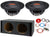 2 DC Sound DSW2500 12" Shallow-Mount Subwoofer 2500W + Ported Box + 0G Amp Kit