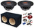 2 DC Sound DSW2000 10" Shallow-Mount Subwoofer 2000W + Enclosure Box + 4G Amp Kit