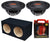 2 DC Sound DSW2500 12" Shallow-Mount Subwoofer 2500W + Enclosure Box + 8G Amp Kit