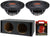 2 DC Sound DSW2500 12" Shallow-Mount Subwoofer 2500W + Ported Box + 8G Amp Kit