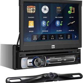 Dual Electronics XDVD176BT 7" LED Backlit Touchscreen LCD Single DIN Car Stereo + Absolute Rear Camera Back up