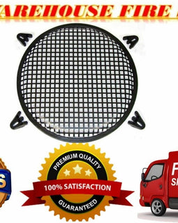 18 INCH SUBWOOFER SPEAKER COVERS WAFFLE MESH GRILL GRILLE PROTECT GUARD W/ Clips