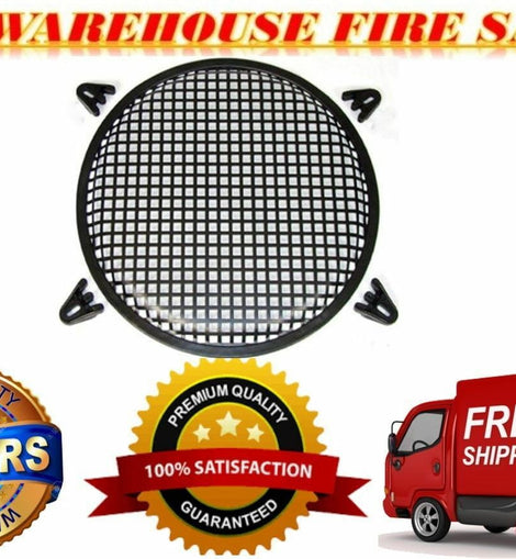 18 INCH SUBWOOFER SPEAKER COVERS WAFFLE MESH GRILL GRILLE PROTECT GUARD W/ Clips