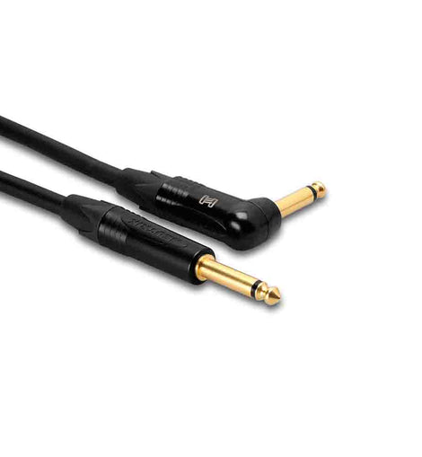 Hosa CGK-010R, Neutrik Straight to Right-Angle Edge Guitar Cable - 10 feet