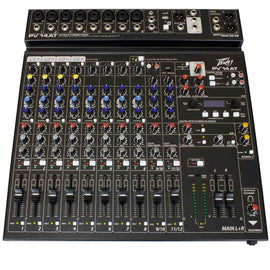 Peavey PV 14 AT, 14 Channel Compact Mixer with Bluetooth and Antares Auto-Tune