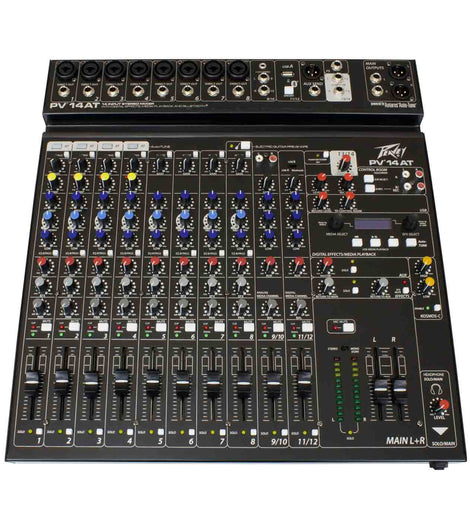 Peavey PV 14 AT, 14 Channel Compact Mixer with Bluetooth and Antares Auto-Tune