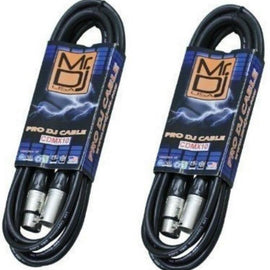 2 MR DJ CDMX10-5 10' DMX 5-Pin XLR Pro Stage DJ Lighting Cable