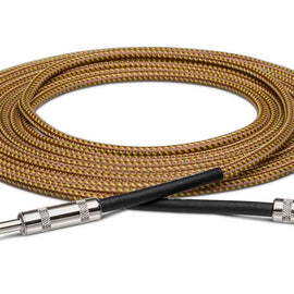 Hosa GTR-518R, Straight to Right Angle Tweed Guitar Cable - 18 Feet