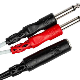 Hosa YPP-136 Stereo Breakout, 1/4 in TRSF to Dual 1/4 in TS