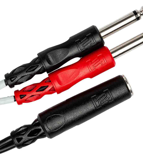 Hosa YPP-136 Stereo Breakout, 1/4 in TRSF to Dual 1/4 in TS