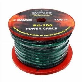 2 Absolute P4-100GR 100' 4-Gauge Green Copper Mix Power Ground Wire Cable