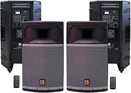 2 MR DJ PRO115BT PA DJ Powered Speaker Professional PRO PA DJ 15” 2-Way Full-Range Powered/Active DJ PA Multipurpose Live Sound Loudspeaker