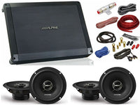 2 Alpine EL-E65-G 6.5" Coax speakers + BBX-F1200 280W 4-Ch Amp + 4G Wiring Kit
