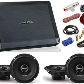 2 Alpine EL-E65-G 6.5" Coax speakers + BBX-F1200 280W 4-Ch Amp + 4G Wiring Kit