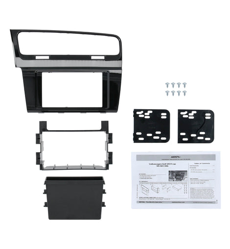 Metra 99-9013HG Single/Double-DIN Car Stereo Dash Kit - Compatible Fits for Volkswagen Golf 2015-up