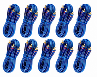 Ten 20' 2 CH RCA Interconnect Cable Wire for Marine, Car Amplifier Stereo or Home Audio