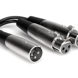 Hosa YXF-119 Y Cable, XLR3M to Dual XLR3F - 6 Inch