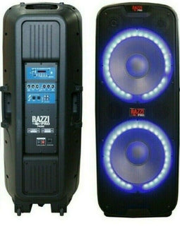 1 PAIR RAZZI PRO Prime 2X15" PA DJ Active Power Speaker Bluetooth, USB/SD/FM