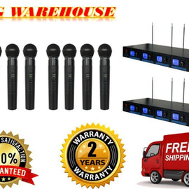 2 Mr Dj 4 CH Pro VHF Wireless Handheld DJ KTV Stage Microphone PA 4 Mic System