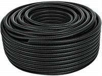 25 Ft 1" Split Wire Loom Conduit Polyethylene Tubing Black Color Sleeve Tube