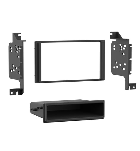 Metra 99-7381 Single DIN and Double DIN Stereo Dash Kit - Compatible Fits for Hyundai Santa Fe 2008-2009 (with NAV)