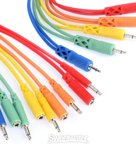 Hosa CMM-500Y-MIX Hopscotch Eurorack Patch Cables - Various Lengths (5-pack)