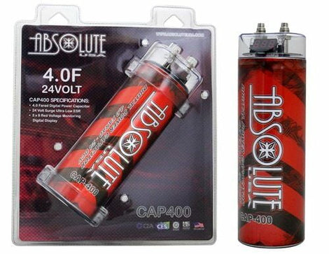Absolute CAP400R 4 Farad Digital Power Capacitor Digital Voltage Display