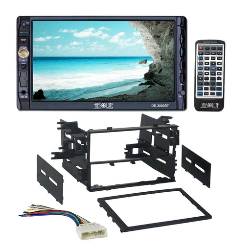 DD3000BT DVD Bluetooth Stereo 2 Din Dash Kit Harness for 86-up Honda Acura