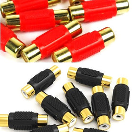 Absolute FF100-20 20 Pack Audio Video Gold RCA Female to Female Coupler Adapter