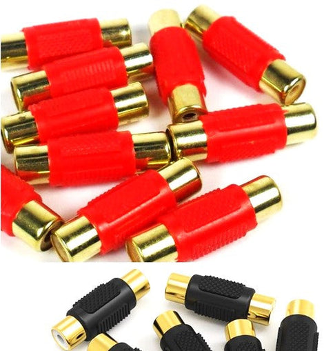 Absolute FF100-20 20 Pack Audio Video Gold RCA Female to Female Coupler Adapter