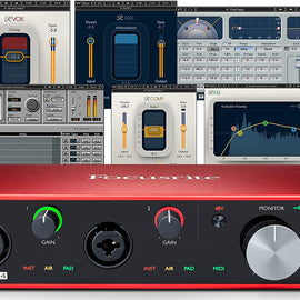 Focusrite Scarlett 4i4 3rd Gen 4-in, 4-out USB Audio Interface Bundle with 4 3' XLR-XLR Cable