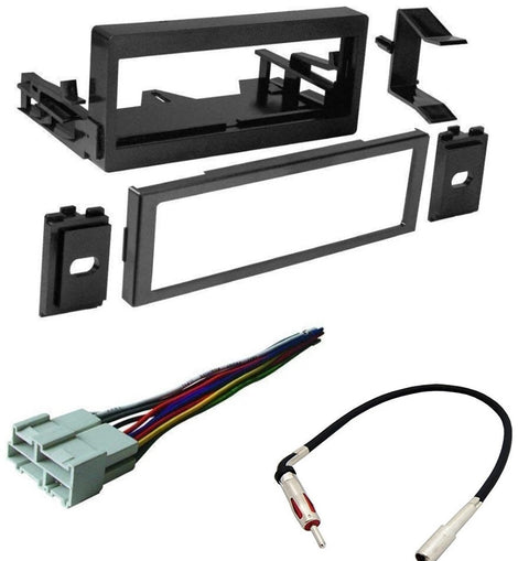 GMK345 Dash Kit Fit Select 1999-2005 Chevrolet Cadillac GMC Single DIN Stereo Bundle