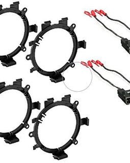 2 Pair GMSB345 GM Speaker Adapter For 6.5" Speakers + Wiring Harness