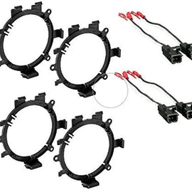 2 Pairs GMSB345 5-1/4" to 6-1/2" GM Bracket Adapter & 72-4568 Wiring Harness