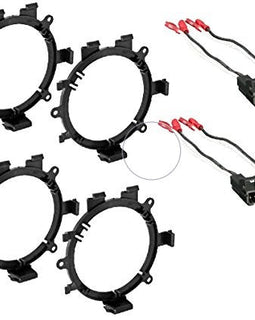 GMSB345 2 Pair GM Speaker Adapter For 6.5" Speakers + Wiring Harness (2Pairs)