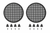 2 pack 12" INCH GRILL WAFFLE SPEAKER SUB WOOFER GRILLS WITH CLIPS AND SCREW