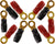 American Terminal TGRT4-10 4 Gauge Crimp Ring Terminals Connectors 10-Pack (Red Black)