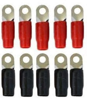 Absolute CRT00-10 0/1 Gauge Chrom Ring Terminal Bag of 10