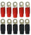 Absolute CRT00-10 0/1 Gauge Chrom Ring Terminal Bag of 10