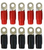 ATGRT00-10 1/0 Gauge Crimp Ring Terminals Connectors 10-Pack (Red, Black)