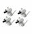 Galaxy Stage GS34-C12 4-Pack Half Conical Connection Set for GS34 Corner Blocks Includes Pins & Safety Clips