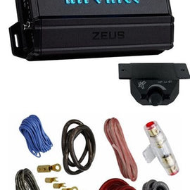 Hifonics ZD-1350.1D 1350 Watt Mono Amplifier 1 Ohm Car Audio Class-D Amp + 0 Gauge Amp Kit